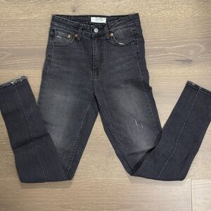 Levi Strauss Raw Hem High Waist Skinny Jean